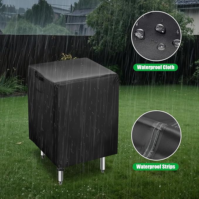 Outdoor Prep Table Cover, 24 Inch Waterproof Stainless Steel Prep Cart Table Cover,Patio kitchen Grill Bbq Food Prep Table Cover - 24 x 18 x 34 Inch