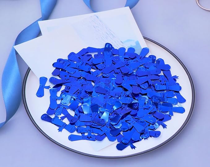 ONLYKXY 15gram Glitter Table Confetti Decor Scatter Bless Confetti Grad Party Decor for Congrats College Graduation Birthday Wedding Party Chocolate Favor Envelope Decal (Blue Diploma)