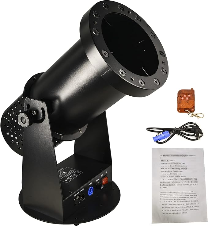 1500W Professional Confetti Machine RGB 12LEDs Cannon Machine Electric Confetti Launcher Confetti Tubes W/Wireless Remote & DMX, for Special Event, Parties, Club, Wedding, Concerts