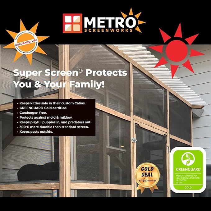 Super Screen 20/20 No-See-Um Screen - (60 in x 100 ft) - Weather & Pet Proof Screen - Porch & Patio Screen - Durable Screen Mesh Roll - Window Screen Replacement Bug Mesh - Dog & Cat Proof Screen