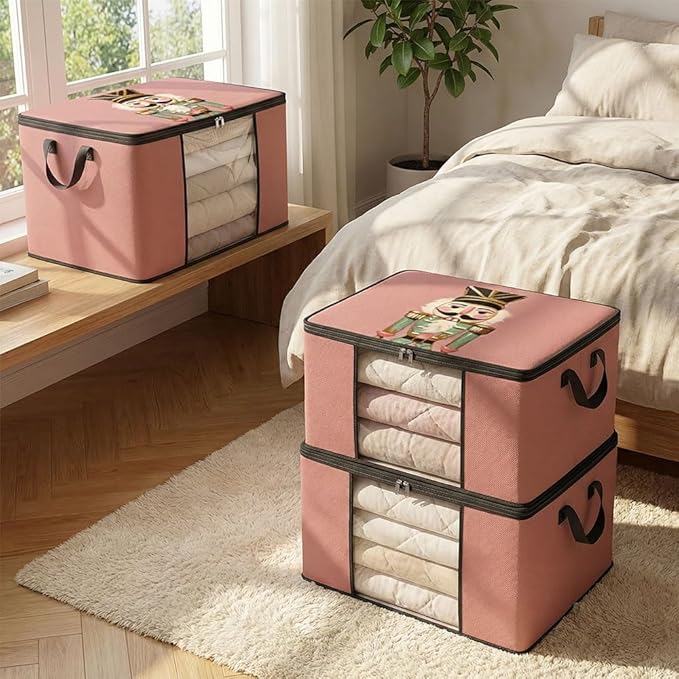 3pcs comforter blanket clothes sheet towel sweater pillow plush underbed storage,linen closet organization containers for bedroom,clear window storage tote bag,extra large portable moving boxes
