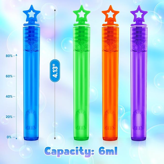 36 Pieces Mini Bubble Wands,Bubble Party Favors Assortment Toys for Kids,Themed Birthday, Halloween, Goodie Bags, Carnival Prizes, Wedding, Bubble Maker Toys for Kids,Outdoor Gifts for Girls & Boys