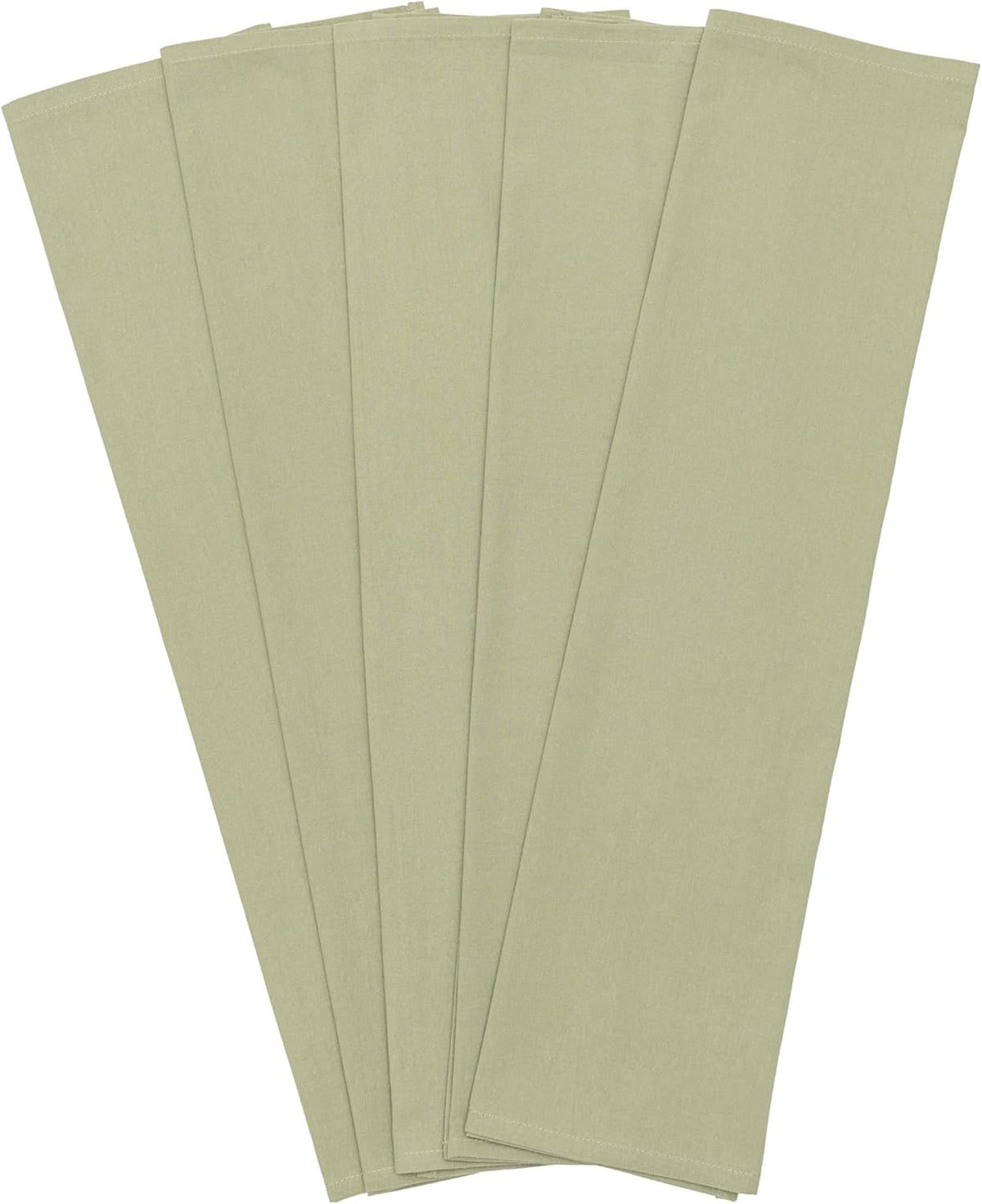Beige Flour Sack Tea Towels - 100% Organic Cotton, 5 Pack, 27"x27", Highly Absorbent Beige Dish Towels