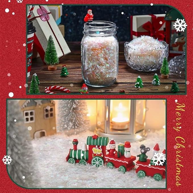 Sparkle Metallic Table Confetti, Mylar Foil Confetti Perfect for DIY Crafts, New Years, Surprise Parties, Birthdays, Photo Shoots, Engagements & Weddings Decorations (White)