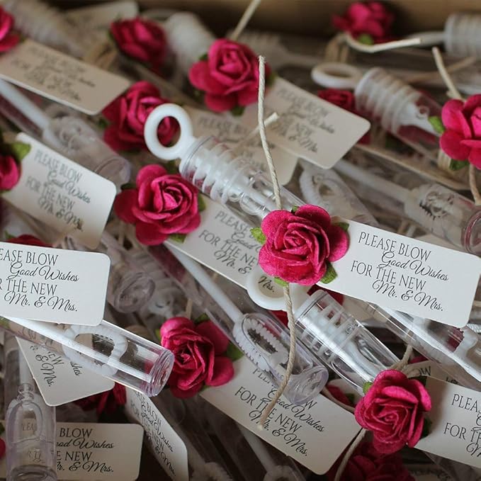 112 Pack Mini Wedding Bubble Wand (White Circle Style), Ideal Party Favors for Anniversaries, Celebration Supplies, Valentine’s Day, Pool Parties, Family Reunion, and Great Gift for Couple Boy Girl