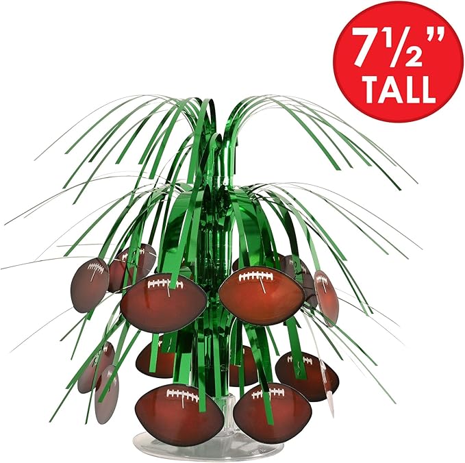 Football Mini Cascade Centerpieces 3 Piece Sports Decorations Game Day Party Supplies Tableware