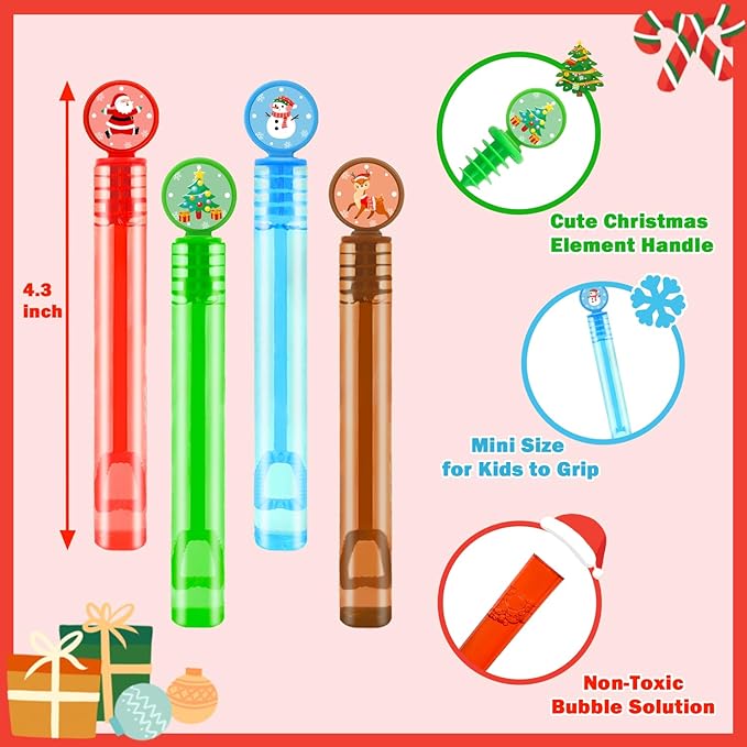 Easter Mini Bubbles Wand Party Favors Supplies for Kids 32-64 Pack,Winter School Classroom Gifts Toys Prizes for Students,Holiday Small Goody Bag Stocking Basket Pinata Stuffers Fillers for Toddler