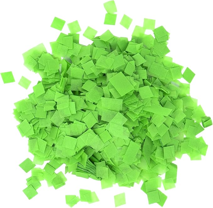 Ultimate Confetti, Light Green Biodegradable Confetti Squares - Flame-Resistant and Slow-Falling Tissue Paper Confetti for Cannon and Launcher use – Best for Celebrations - 1 lb, 16 oz