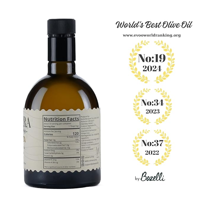 Solivera Chiquitita Extra Virgin Olive Oil Cold Pressed, Smooth & Subtle Flavor, 300+ High Polyphenols