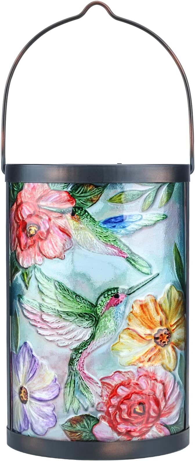 Hanging Solar Lantern Outdoor Waterproof LED Hummingbird Solar Lights Outdoor Decorative Solar Lanterns Tabletop Lamp for Patio Garden Yard Decor