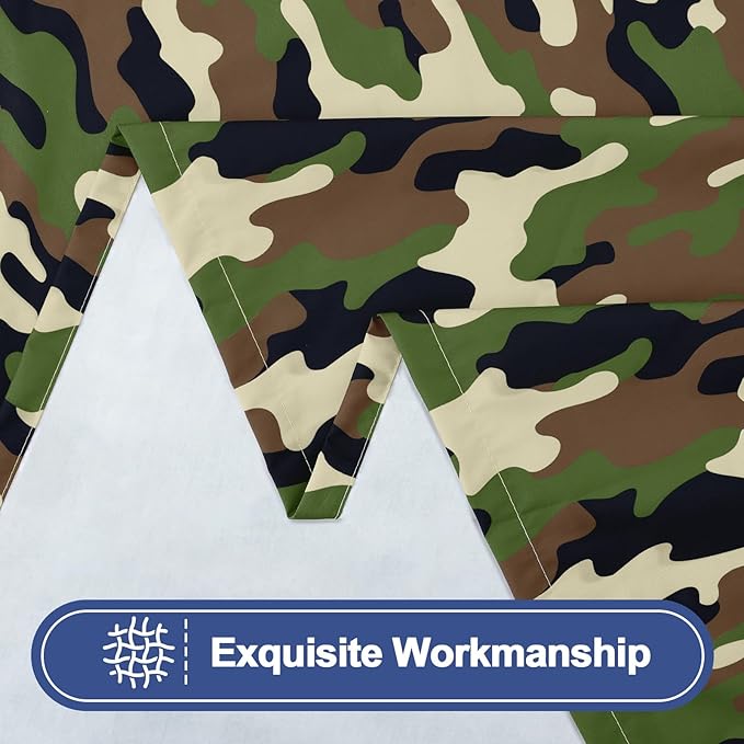 Smiry Picnic Table Cover with Bench Covers, Waterproof Elastic Fitted Tablecloth for 6 Foot Tables, Washable Polyester Camouflage Tablecloths for Camping & Indoor (Olive Drab, 30x72 Inch 3-pc Set)