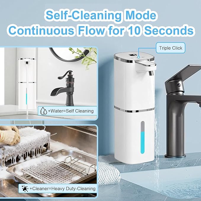Automatic Soap Dispenser Touchless,Hands-Free,9 Multi Adjustable Volume,Waterproof Hand Soap Dispenser Compatible with Dish/Hand Soap for Bathroom and Kitchen,Easy for Toddlers (Black,Liquid)