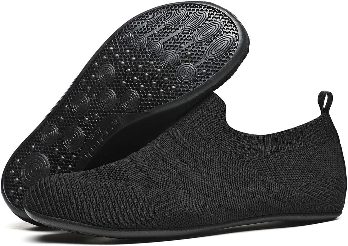 QZKDM Lightweight Slip on Grip Indoor House Slippers Barefoot Non Slip Home Exercise Yoga Shoes for Men Women