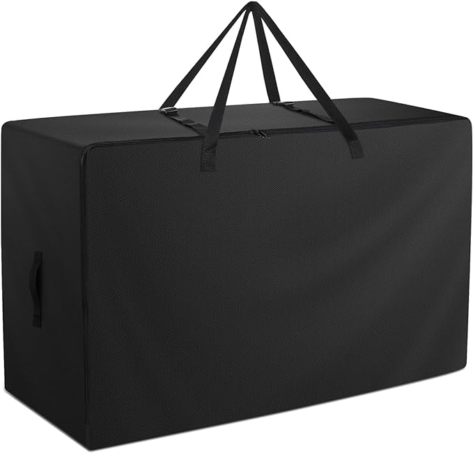 Folding Mattress Bag - 600D Oxford Cloth Heavy Duty Carry Case for Tri-Fold Guest Bed Mattress (Fits 6" Twin & Twin XL Mattress, Black)