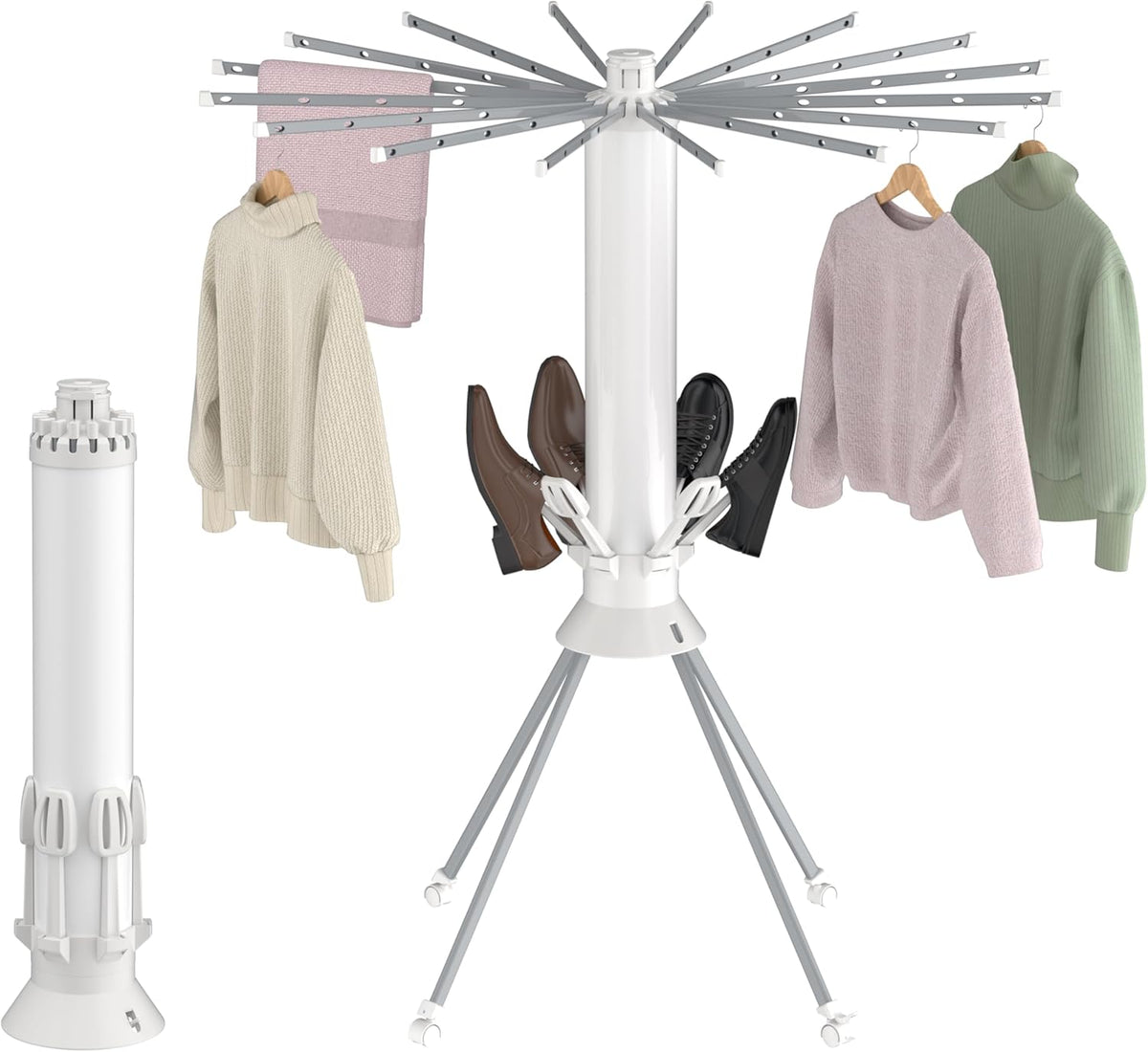Clothes Drying Rack Foldable, Portable 4-Legged Laundry Drying Racks, Shoe Dryer Rack