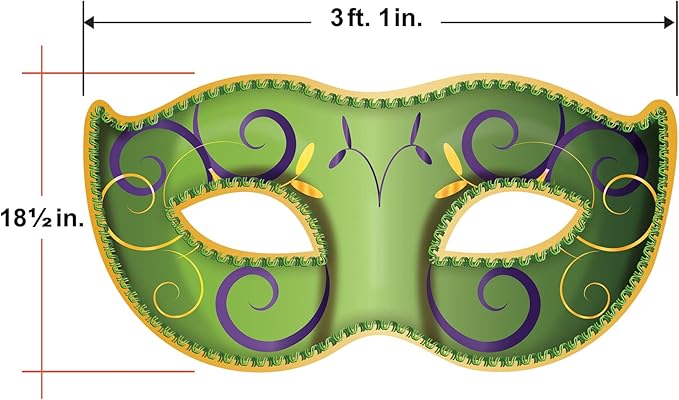 Beistle 8 Piece Jumbo Mardi Gras Decorations Masquerade Mask Cutouts New Orleans Party Décor