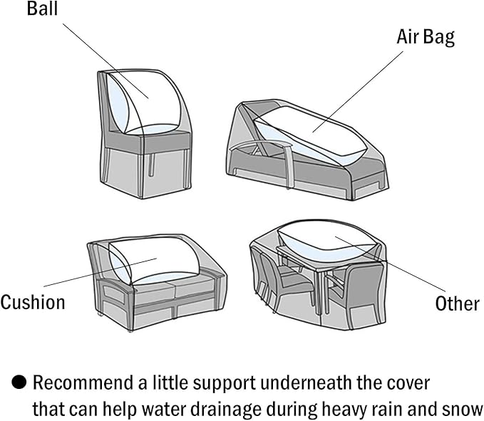 F&J Outdoors Patio Furniture Covers Waterproof UV Resistant Rip-stop Fabric Round Outdoor Furniture Cover, 96" Dia x 27.5" H
