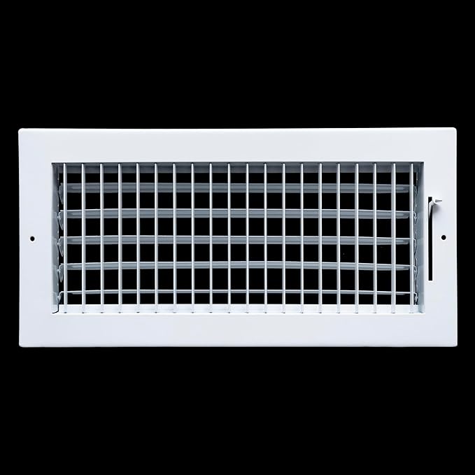 [4 Pack] Fits 14x6 Duct Opening Steel Adjustable Air Supply Grille by Handua | Register Vent Cover Grill for Sidewall and Ceiling | White | Out. Dim.: 15.75" X 7.75"