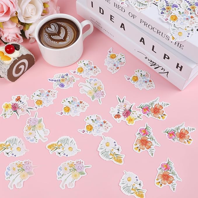Rngmsi Wildflower Party Confetti - 240PCS Scatter Paper Table Decor for Baby Shower, Wedding, Bridal Shower - Floral Flowers Decoration Supplies