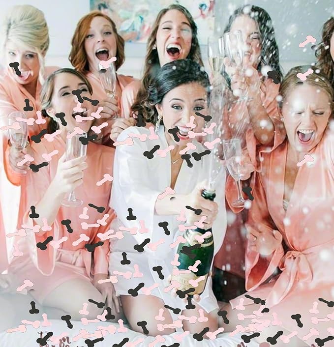 1 Pack Colorful Glitter BACHELORETTE Party Confetti Favor Sprinkle Table Decoration for Cannon Celebration Wedding Engagement Supplies Y8 Set Q41