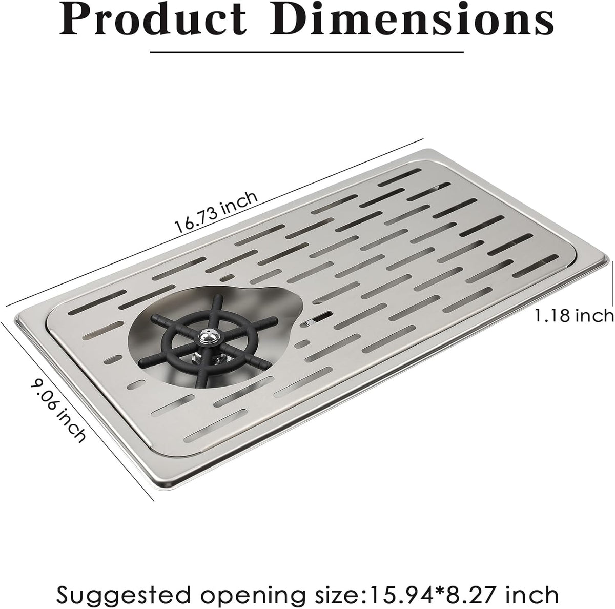 Pitcher Washer, Espresso Washer and Spray, Pitcher Rinser ，Drainage and Drip Tray, 304 Stainless Steel Bar Glass Washer Sink
