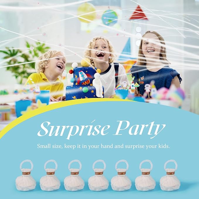 30Pack Streamer Poppers, No Mess White Paper Crackers, Hand Throw Confetti Streamers for Birthday, Wedding, Party Celebrations