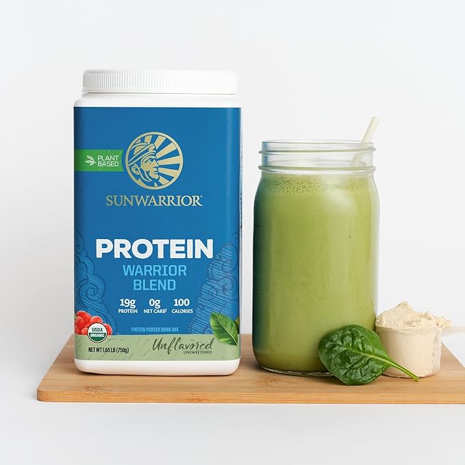 Vegan Organic Protein Powder Plant-based, Bcaa Amino Acids Hemp Seed Soy Free Dairy Free Gluten Free Synthetic Free NON-GMO, Unflavored 30 Servings