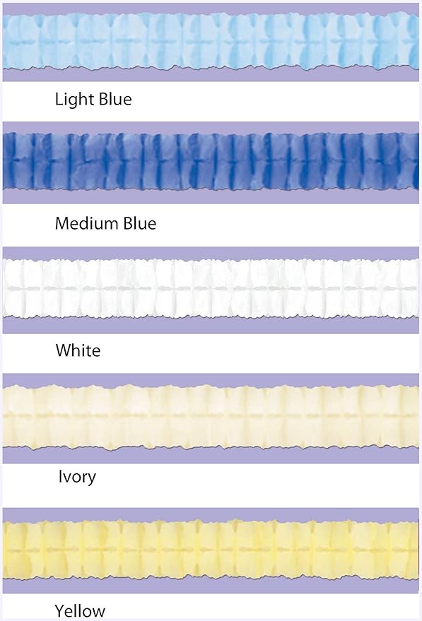 Beistle Tissue Paper Leaf Garland, 4.5" x 12', Neon