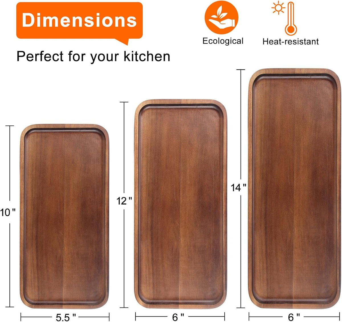 Small Wooden Serving Platters Acacia Charcuterie Boards Rectangle Wood Tray Home Decor Serving Cheese Board Appetizer Snack Plates Kitchen Dinner