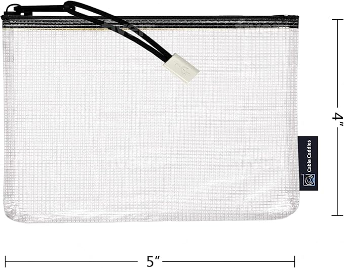 USB Cable Organizer Pouches, Color Coded Travel Cable Management Bags, 10 Pack