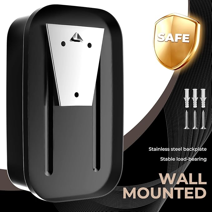 Commercial Soap Dispenser Wall Mount Stainless Steel Soap Dispensers Liquid Manual Anti-Leak Pump Hand Soap Dispenser for Bathroom Kitchen Black (17 fl.oz./500ml)