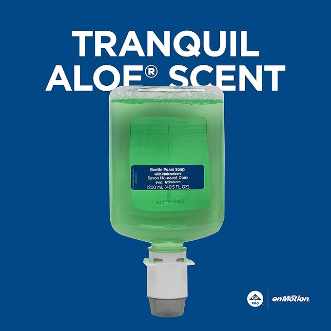 enmotion Gen2 Moisturizing Foam Soap Dispenser Refills by GP PRO (Georgia-Pacific), Tranquil Aloe, 2 Bottles Per Case, 42715