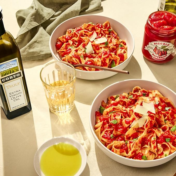Corto x Stanislaus Chef’s Essentials Kit – Truly Extra Virgin Olive Oil - Ultra-Fresh Fall Harvest & Piccolo Datterini Baby Plum Tomatoes