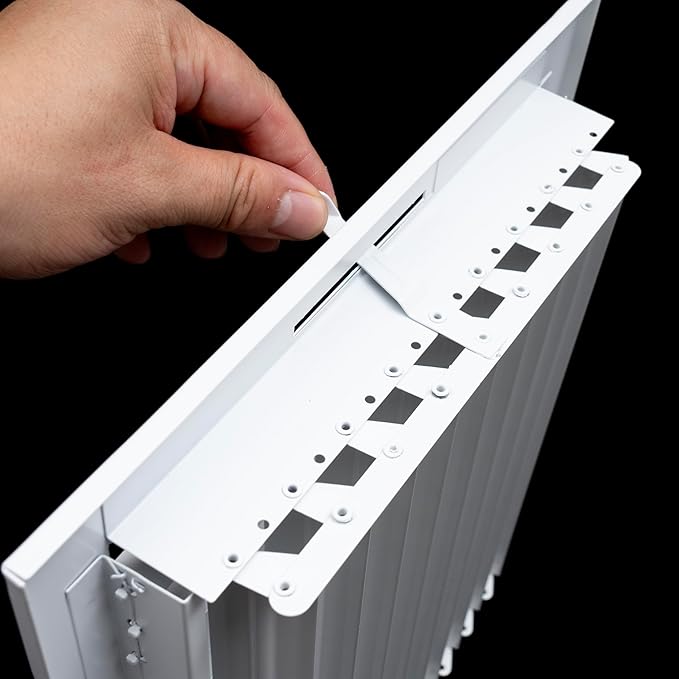 [5 Pack] Fits 18x18 Duct Opening Steel Adjustable Air Supply Grille by Handua | Register Vent Cover Grill for Sidewall and Ceiling | White | Out. Dim.: 19.75" X 19.75"