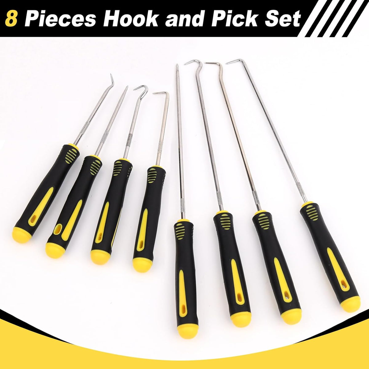 Aleric 8 Pieces Pick and Hook Tools Set, Precision Automotive Pick Tool for Car Auto Oil Seal, Pick Set Mechanic