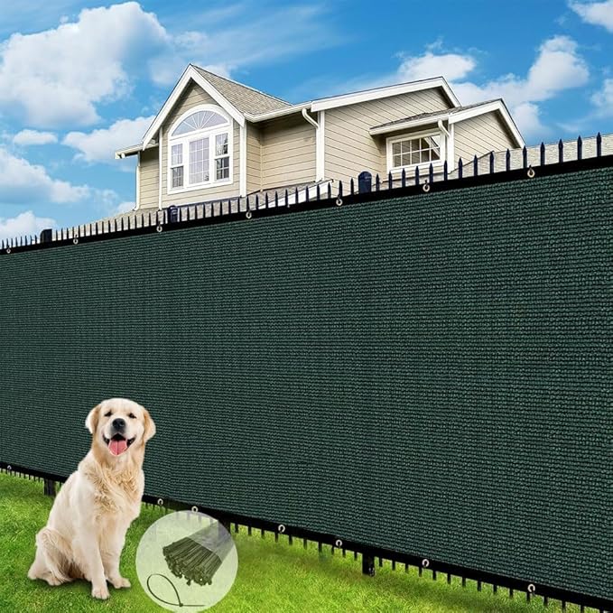 Petgrow Fence Privacy Screen 6FT X 18FT– Heavy Duty (HDPE) Outdoor Shade Mesh Cloth, 90% Blockage Fencing Shade Net Cover for Garden, Backyard, Balcony & Swimming – UV Protection, Windproof