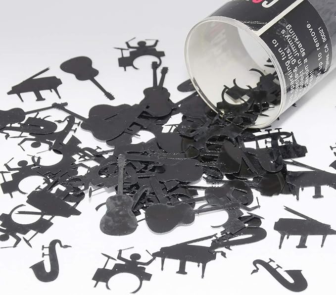 Confetti Music Instruments Black - Half Pound (8 oz) #9427 Q08