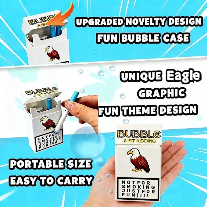 Bubble Blower Set with 2Wands and Refillable Bottle, Handheld Bubble Maker, Stress Relief Outdoor Bubble Toy, Fun Creative Gift for Men Women,BE