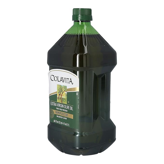 Premium Selection Extra Virgin Olive Oil, 68 Oz - First Cold Pressed, Ideal for Roasting, Baking, Dressings - Imported from Italy by Colavita