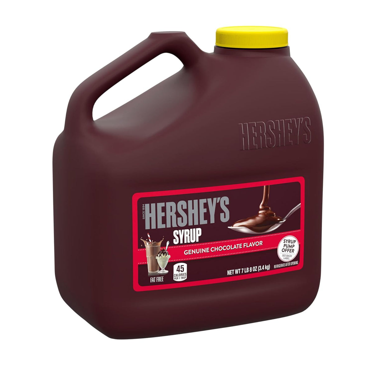 HERSHEY'S Chocolate Flavored Syrup Bulk Jug, 7.5lbs