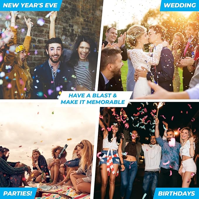 Silver Bulk Confetti Paper 2.2lbs / 1kg – Biodegradable Tissue Paper Confetti, Non-Staining, Fire-Resistant | Weddings, Events, New Year's Eve, Confetti Launcher Machine Refill