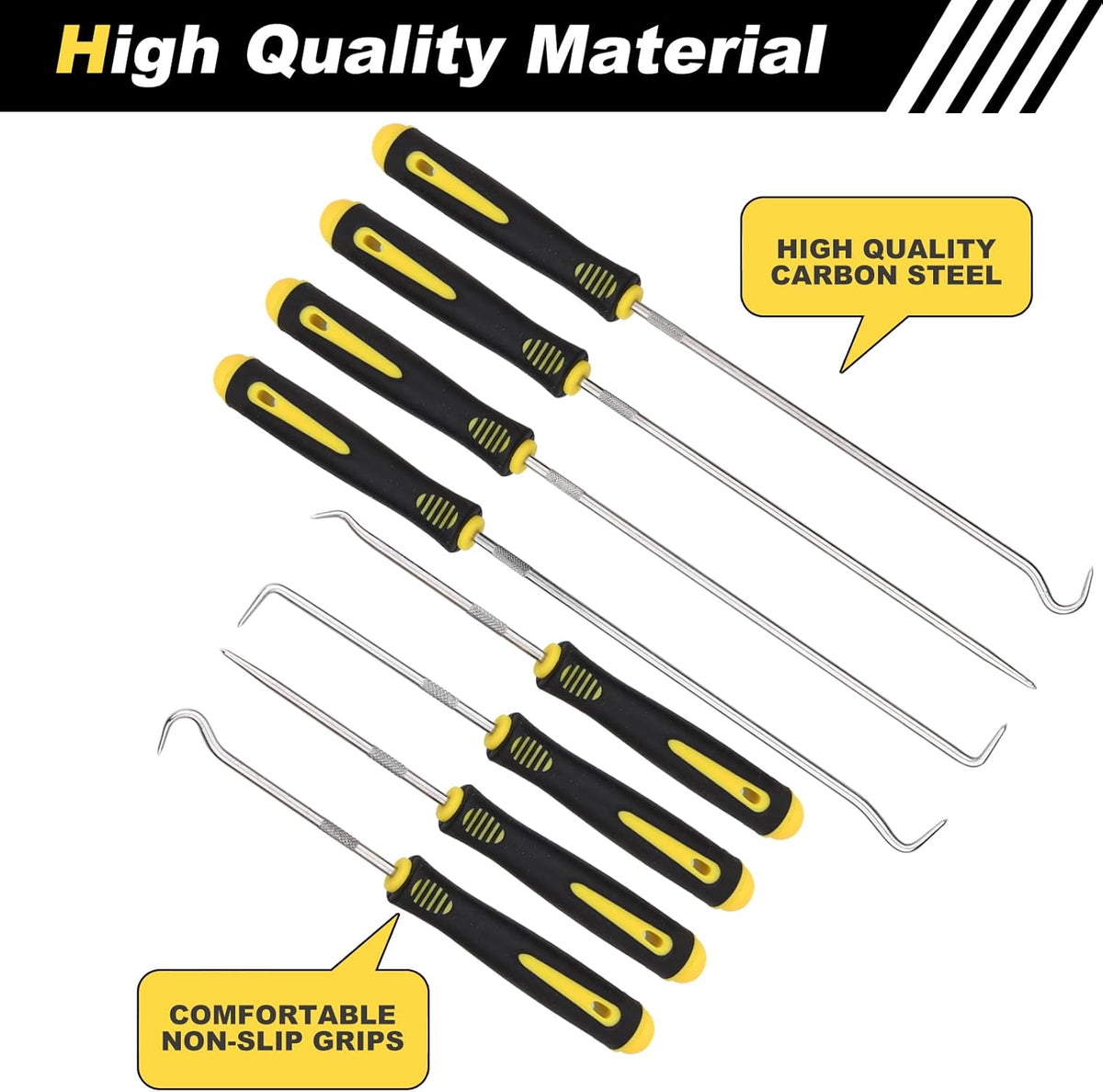 Aleric 8 Pieces Pick and Hook Tools Set, Precision Automotive Pick Tool for Car Auto Oil Seal, Pick Set Mechanic