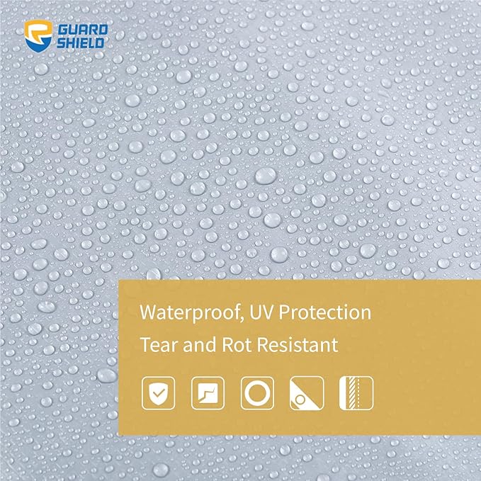 GUARD SHIELD Silver Tarp Waterproof 8x10 Feet Medium Duty All Purpose Poly Tarps Cover 7mil