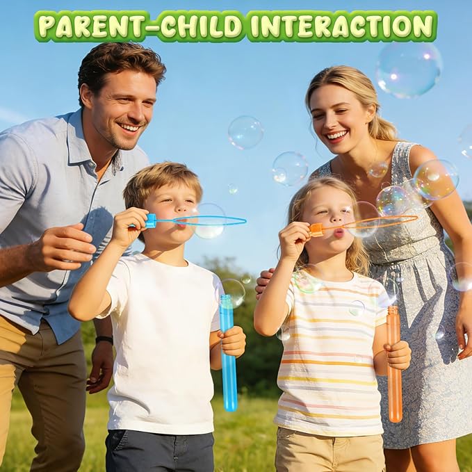 OCHIDO 72 Pcs Bubble Wand in 6 Colors, Bubble Wands Bulk for Kids Party Favors, Bubbles Party Favors for Summer Toys Gift, Indoor Outdoor Activity, Birthday Party, Wedding, Goodie Bags Stuffers