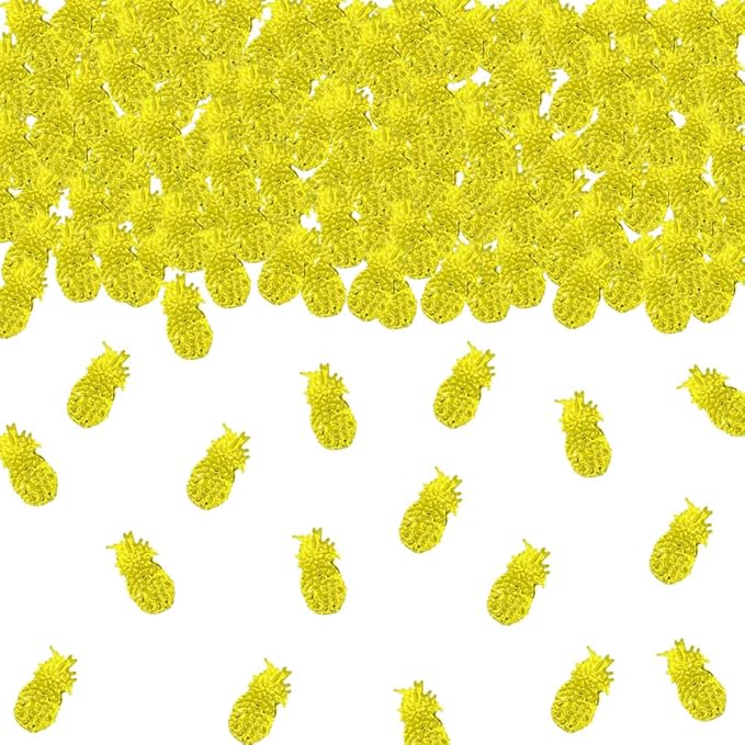 Summer Confetti Pineapple Sequin Party Favor Table decoration for Tropical Luau Hawaiian Jungle Beach Wedding Theme Island Party(1.5Ounce,1100Pieces)