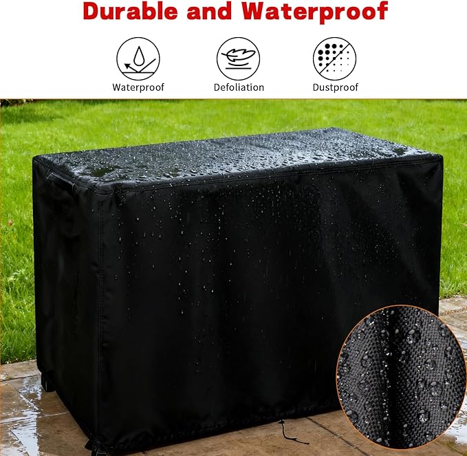 Grill Cart Cover, Outdoor Grill Stand Cover with UV Protection & Windproof Straps,Heavy Duty Covers for Most Standard Grill Carts/Pizza Oven Table -33.2" D x 21.1" W x 40.5" H