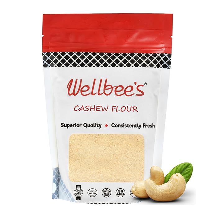 Wellbee's Cashew Flour - Gluten Free Nut Flour - Finely Ground Powder For Baking - Non GMO - No Additives - SCD Approved (1 LB.)