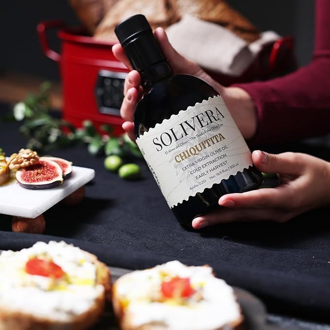 Solivera Chiquitita Extra Virgin Olive Oil Cold Pressed, Smooth & Subtle Flavor, 300+ High Polyphenols