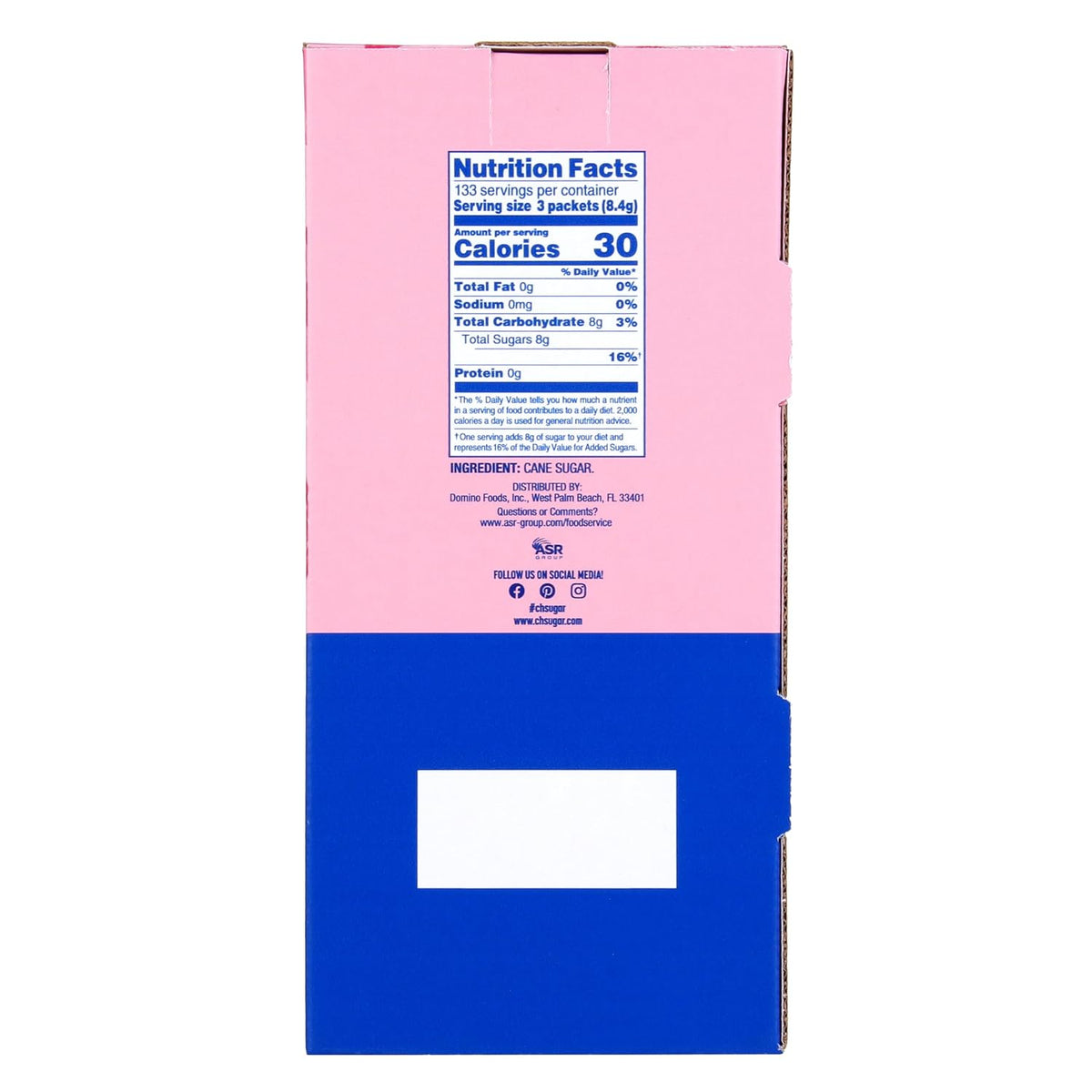 C&amp;H® Premium Pure Cane Sugar Packets, 400 Count Dispenser Box, 0.10 oz Each