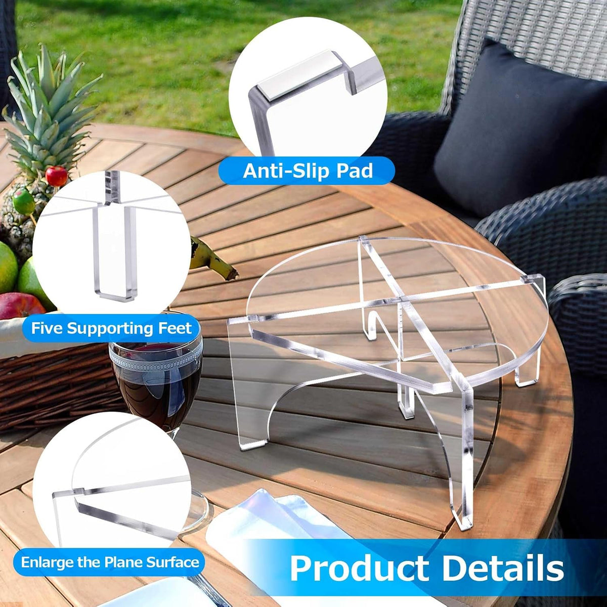 Acrylic Beverage Dispenser Stand Only, Fit Max 8.7 Inch Glass Drink Dispenser and Water Jug Holder, Plant Stand